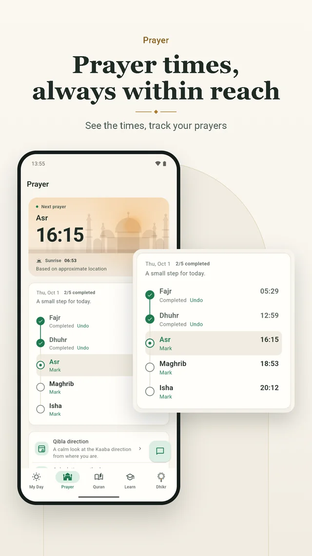 Prayer times — Real English Bismillah screenshot published on Google Play